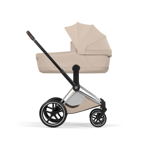 עגלת תינוק פריאם Cybex Priam 5 בז', שלדה כרום חום – השילוב המושלם בין יוקרה, חדשנות ונוחות ללא פשרות