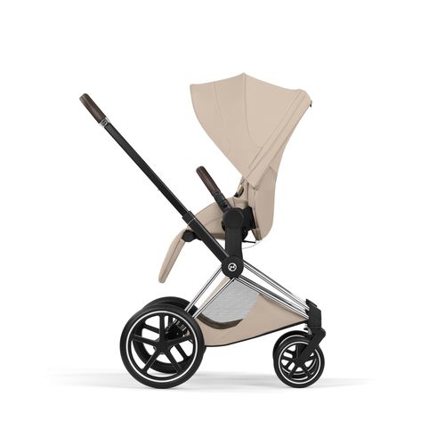 עגלת תינוק פריאם Cybex Priam 5 בז', שלדה כרום חום – השילוב המושלם בין יוקרה, חדשנות ונוחות ללא פשרות