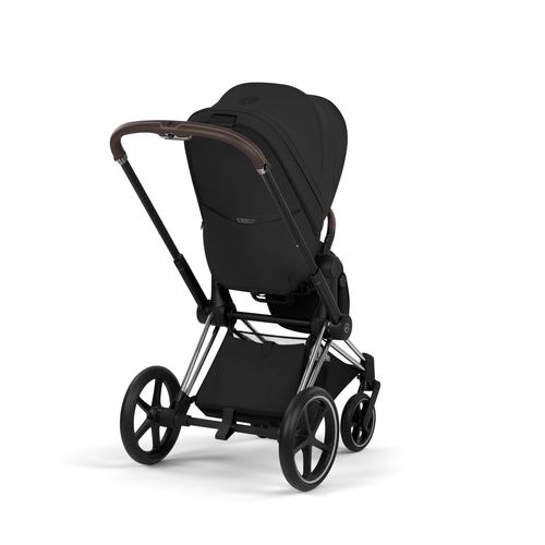 עגלת תינוק פריאם Cybex Priam 5 שחור, שלדה כרום חום – השילוב המושלם בין יוקרה, חדשנות ונוחות ללא פשרות