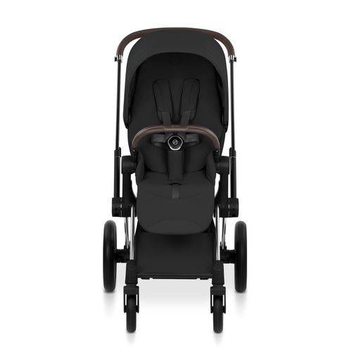 עגלת תינוק פריאם Cybex Priam 5 שחור, שלדה כרום חום – השילוב המושלם בין יוקרה, חדשנות ונוחות ללא פשרות