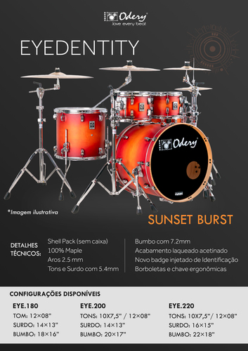 ופי תופים SUNSET BURST מסדרת ODERY Eyedentity