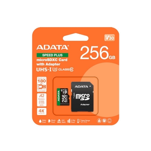 ADATA SPEED PLUS microSDXC UHS-I U3 Class 10 Card | 256Gb