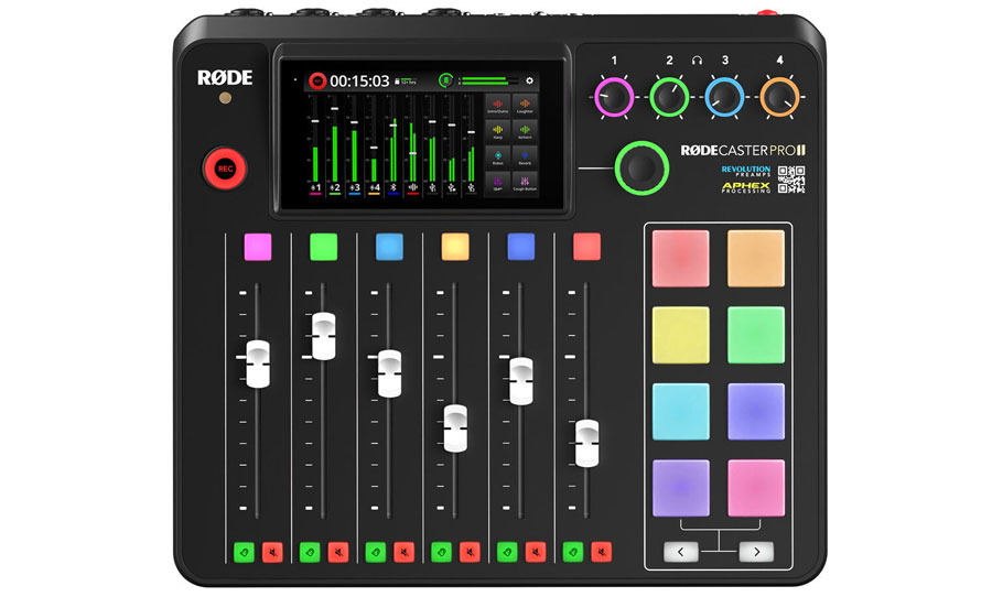 אולפן הפקה נייד מקצועי לפודקאסטים - Rode RODECaster Pro II