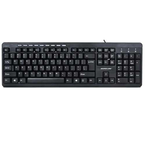 מקלדת מולטימדיה חוטית Silver Line Comfortable KB-MM818 USB