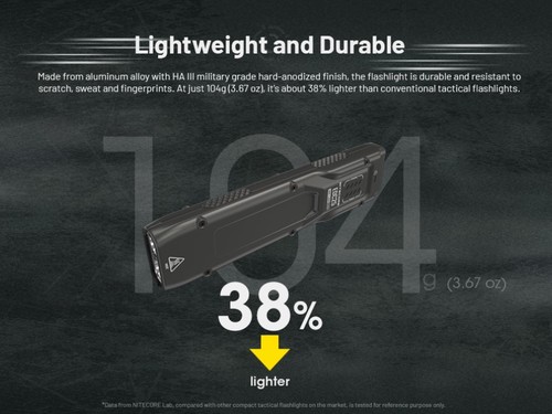 פנס טקטי  -  3000 לומנס NITECORE - EDC25 