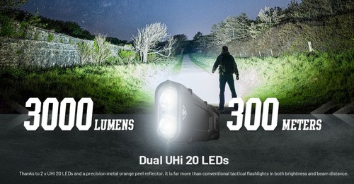 פנס טקטי  -  3000 לומנס NITECORE - EDC25 