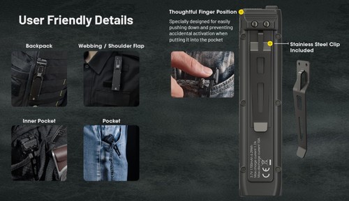 פנס טקטי  -  3000 לומנס NITECORE - EDC25 