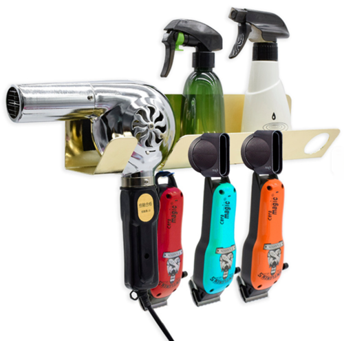 מתקן קיר למכונות תספורת ולמייבש שיער Dyson בצבע זהב – דגם Q‑108 