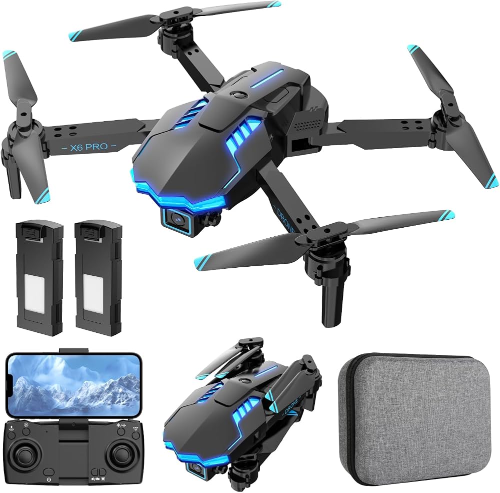   רחפן נטען Selfie Drone עם 2 מצלמות WIFI, זרועות מתקפלות ושלט רחוק