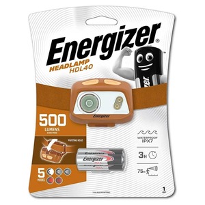 פנס ראש עוצמתי עם אור אדום HDL40 - ENERGIZER