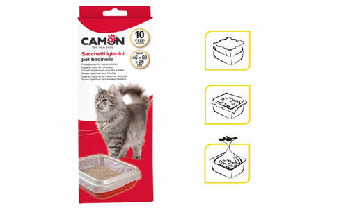 קמון Camon - שקיות היגיינה לשירותי חתולים - 10 יח'