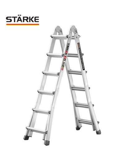 סולם אלומיניום טלסקופי מקצועי 4x6
