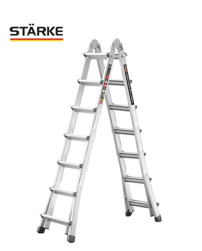 סולם אלומיניום טלסקופי מקצועי 4x7