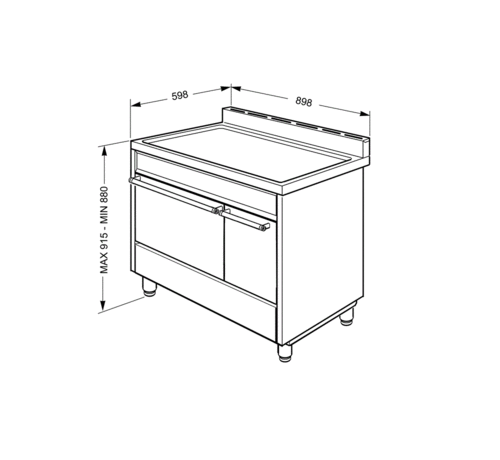 תנור אפיה משולב כיריים - 6 להבות - דו תאי נירוסטה SMEG C92GMX8