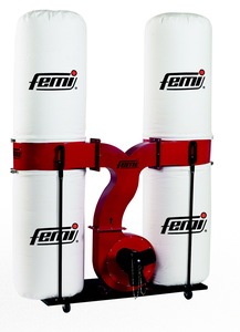 שואב נסורת לנגרות 2X170 ליטר FEMI -355 PLUS