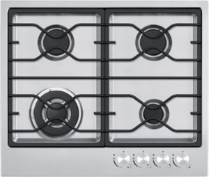 כיריים גז - 4 מבערים LaCasa לה קאסה דגם LCT60FL-IX/MB נירוסטה/ שחור לה קאזה
