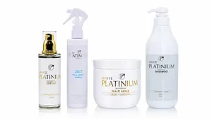 מארז שיקום 4 מוצרים וויט פלטיניום White Platinium ללא מלחים: שמפו 1000 מ"ל | מסכה 500 מ"ל | מסכה ללא שטיפה 250 מ״ל | סרום 100 מ"ל