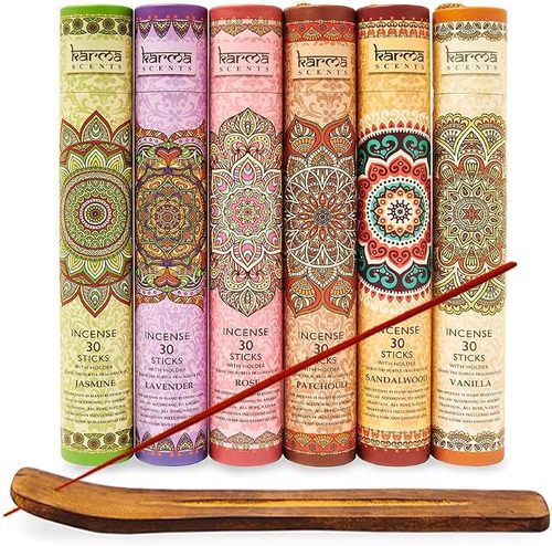30 קטורות ורדים עם מעמד עץ | Rose Incense 30 Stics with Holde