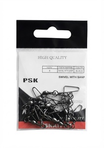חבילת סביבל עם סיכות קוסטלוק PSK Sport Barrel Swivel with Coastlock Snap – מידה 8 (אריזת 10 יחידות)