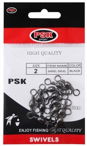 חבילת סביבלים PSK Sport Barrel Swivel – מידה 2 (אריזת 10 יחידות)
