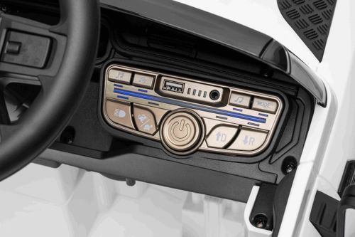 מכונית ממונעת 12V לילדים לנדרובר דיפנדר Land Rover Defender עם דלתות נפתחות, מערכת מולטימדיה מתקדמת ותאורת לד - כתום