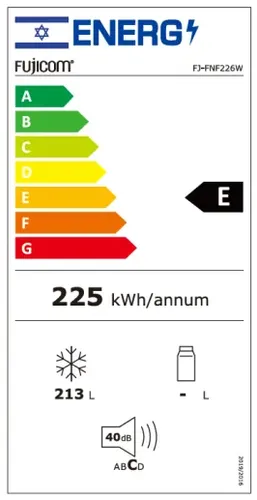 מקפיא 6 מגירות 213 ליטר דגם FJ-FNF226W פוג'יקום FUJICOM לבן