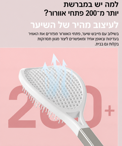 Air Cushion Massage Comb – מברשת טניס להתרת קשרים ולעיצוב נפח