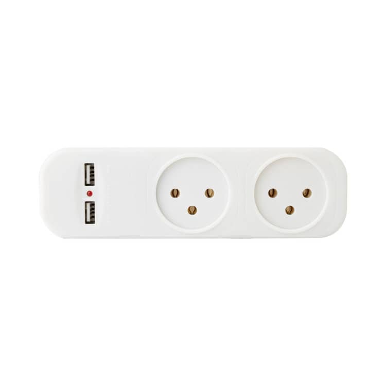 מפצל זוגי + 2 כניסות USB 2.1A