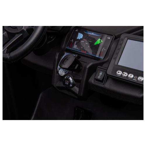 באגי ממונע 24V מאבריק קאן אם Mavic CAM AM עם גלגלי גומי EAV, אורות, שלט ובולמי זעזועים - שחור/כחול 12