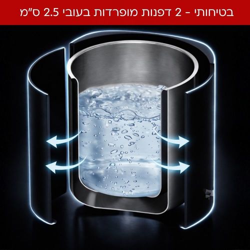 מיחם הפלא 6 ליטר 30 כוסות NR-706 UNIVERSE צבע כסוף
