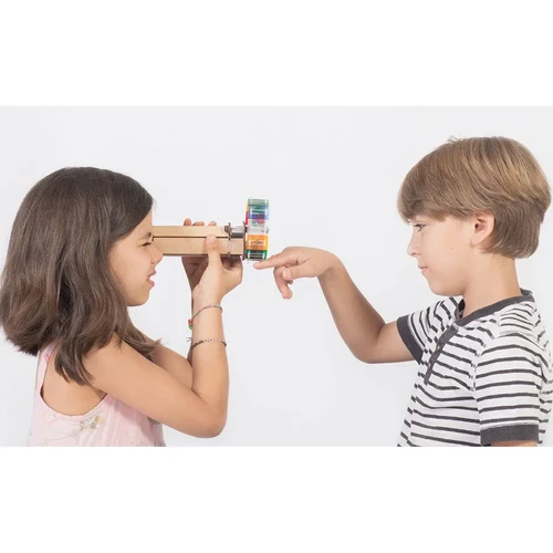 משחק ערכת מדע ובנייה מעץ קליידוסקופ לגילאי 6+