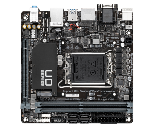 לוח אם | Gigabyte H610i | DDR4 | Mini-ITX | LGA1700 VGA | HDMI 2XDP