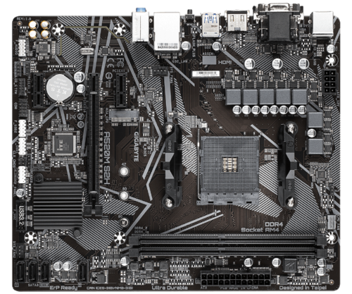 לוח אם למעבדי | Gigabyte A520M S2H 1.3 VGA DVI | HDMI | AM4 AMD