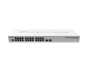 מתג רשת מנוהל 24 יציאות עם חיבורי SFP+ לארון תקשורת CRS326-24G-2S+RM