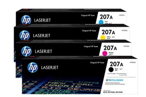 סט 4 טונרים מקוריים HP 207A W2210A/W2211A/W2212A/W2213A (תפוקת דפים בשחור 1,350 דף, בצבע 1,250 דף)