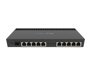 נתב קווי עוצמתי 10 יציאות עם חיבור SFP+ לארון תקשורת RB4011iGS+RM