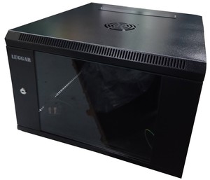 ארון תקשורת 6U Wall Cabinet 550×600 Black Lugggar