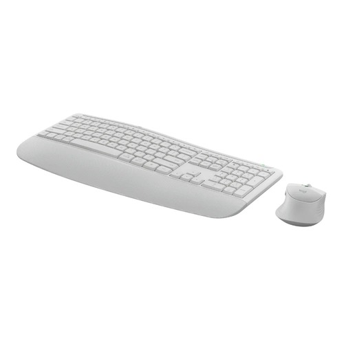 מארז מקלדת ועכבר אלחוטי צבע אוף וויט Logitech Signature Comfort Plus Combo MK880