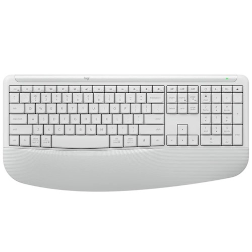 מארז מקלדת ועכבר אלחוטי צבע אוף וויט Logitech Signature Comfort Plus Combo MK880
