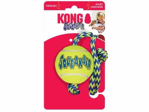 צעצוע לכלב קונג איירדוג כדור מצפצף עם חבל | KONG AirDog Squeakerball with Rope