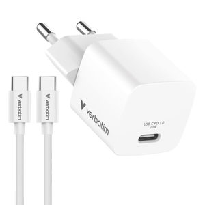 מטען Verbatim GaN Charger 20W + Cable 