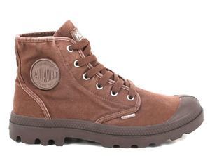 נעלי פלדיום קנבס חצי בצבע חום שוקולד | 40-47 | PALLADIUM PAMPA HI DARK BROWN 02352-291-M