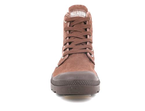 נעלי פלדיום קנבס חצי בצבע חום שוקולד | 40-47 | PALLADIUM PAMPA HI  DARK BROWN  02352-291-M 