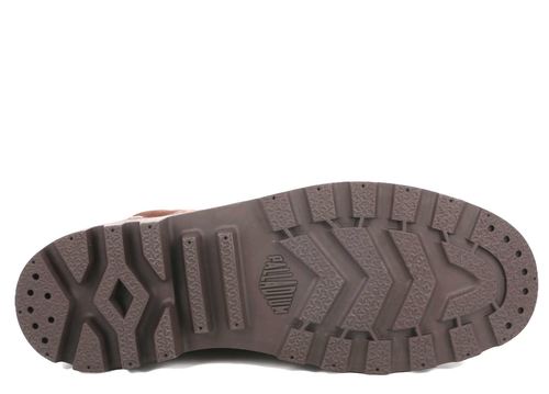 נעלי פלדיום קנבס חצי בצבע חום שוקולד | 40-47 | PALLADIUM PAMPA HI  DARK BROWN  02352-291-M 