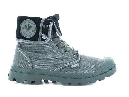 נעלי פלדיום אפור משופשף עם קיפול | 36-47 |-02353-029  PALLADIUM  US BAGGY W F METAL BLACK 