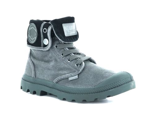 נעלי פלדיום אפור משופשף עם קיפול | 36-47 |-02353-029  PALLADIUM  US BAGGY W F METAL BLACK 