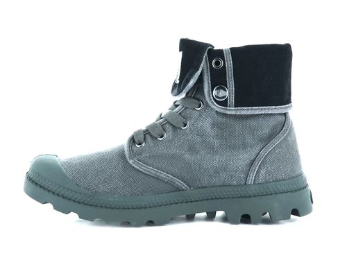 נעלי פלדיום אפור משופשף עם קיפול | 36-47 |-02353-029  PALLADIUM  US BAGGY W F METAL BLACK 