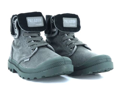 נעלי פלדיום אפור משופשף עם קיפול | 36-47 |-02353-029  PALLADIUM  US BAGGY W F METAL BLACK 