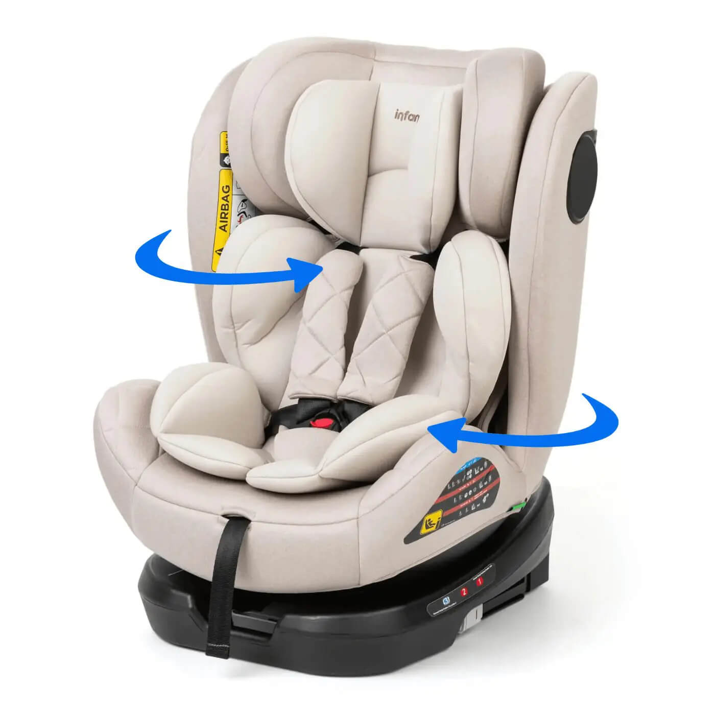 כיסא בטיחות מסתובב 360° מלידה ועד בוסטר i-Twist DLX בז