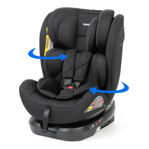 כיסא בטיחות מסתובב 360° מלידה ועד בוסטר i-Twist DLX שחור Infanti